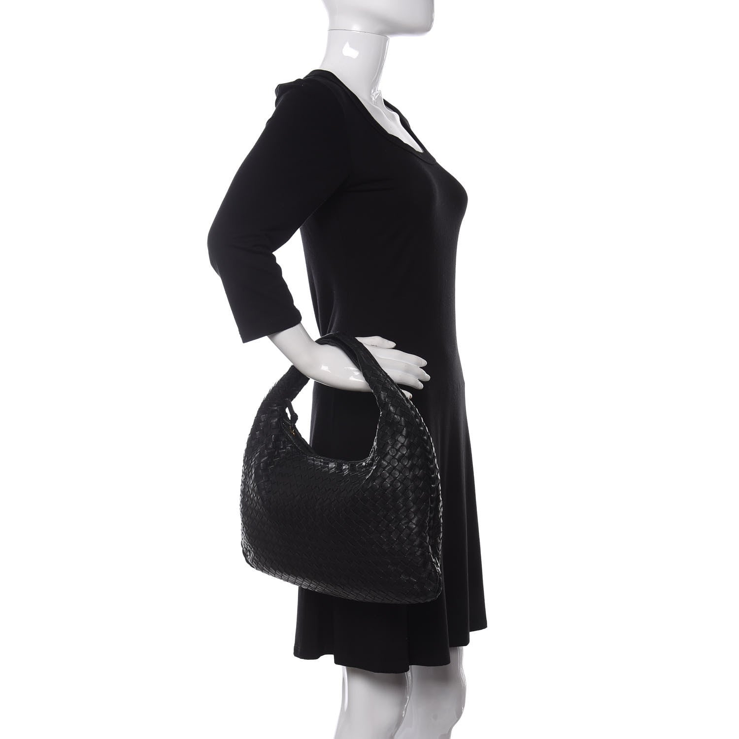 Bottega Veneta Nappa Intrecciato Medium Veneta Hobo Black 2 of 8