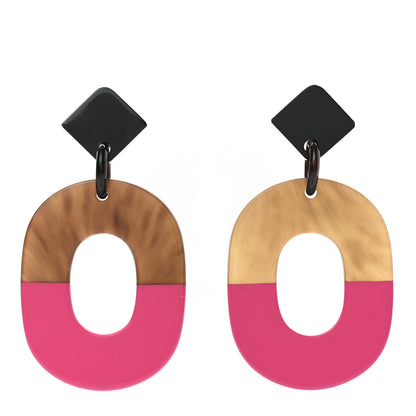 Hermes Buffalo Horn Isthme Earrings Fuchsia 1 of 6