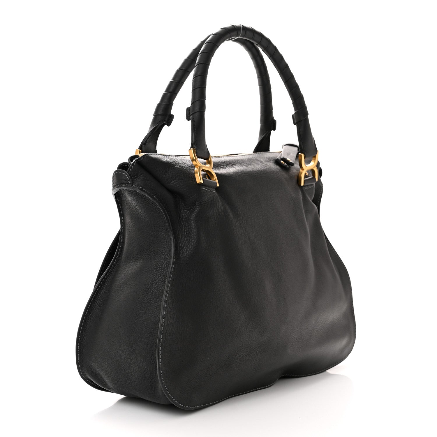 Chloe Calfskin Large Marcie Satchel Black 3 of 10