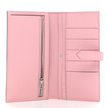 Hermes Chevre Mysore Bearn Gusset Wallet Rose Sakura 5 of 7
