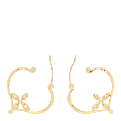 Temple St. Clair 18K Yellow Gold Diamond Heart Hoop Earrings 3 of 4