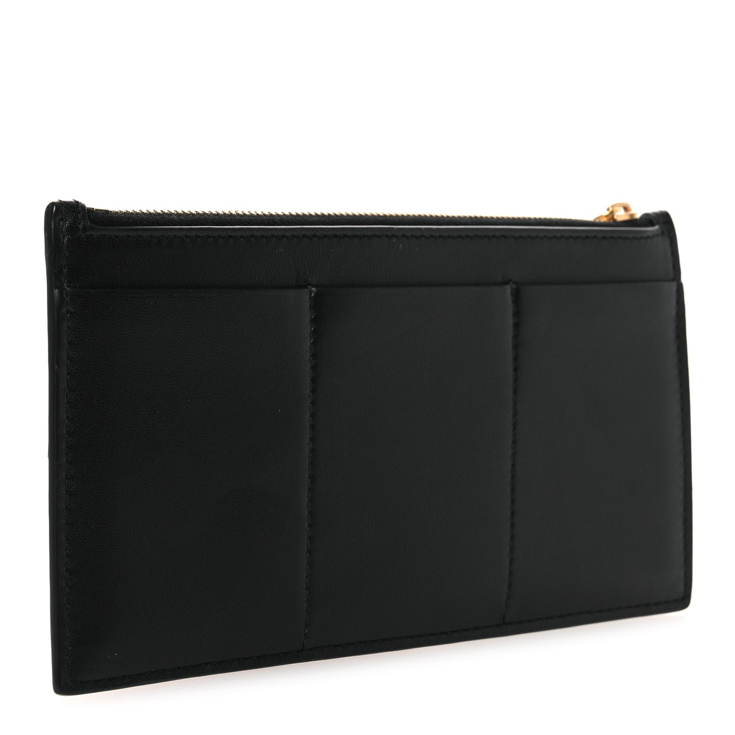 Lambskin Maxi Intrecciato Bill Pouch Black Black