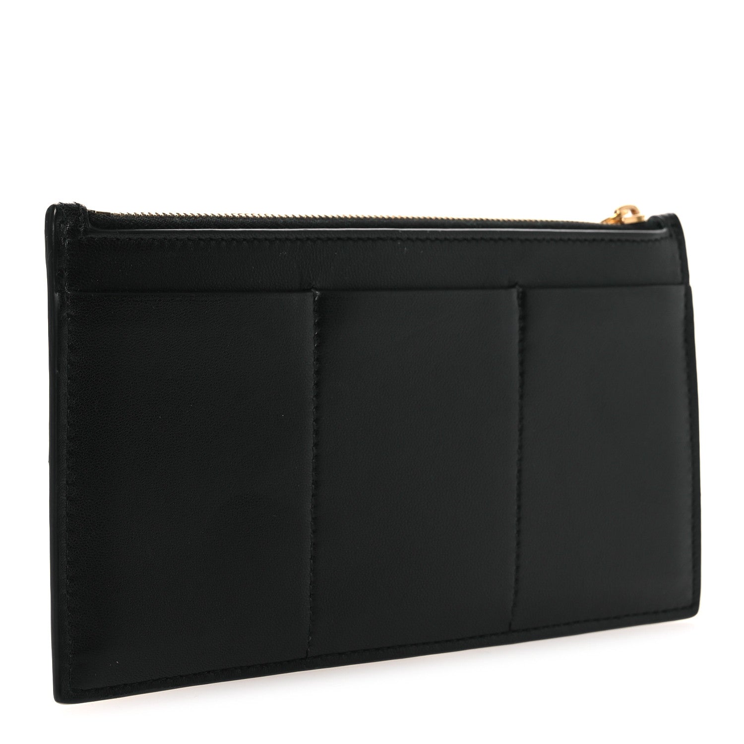 Bottega Veneta Lambskin Maxi Intrecciato Bill Pouch Black Black 3 of 7