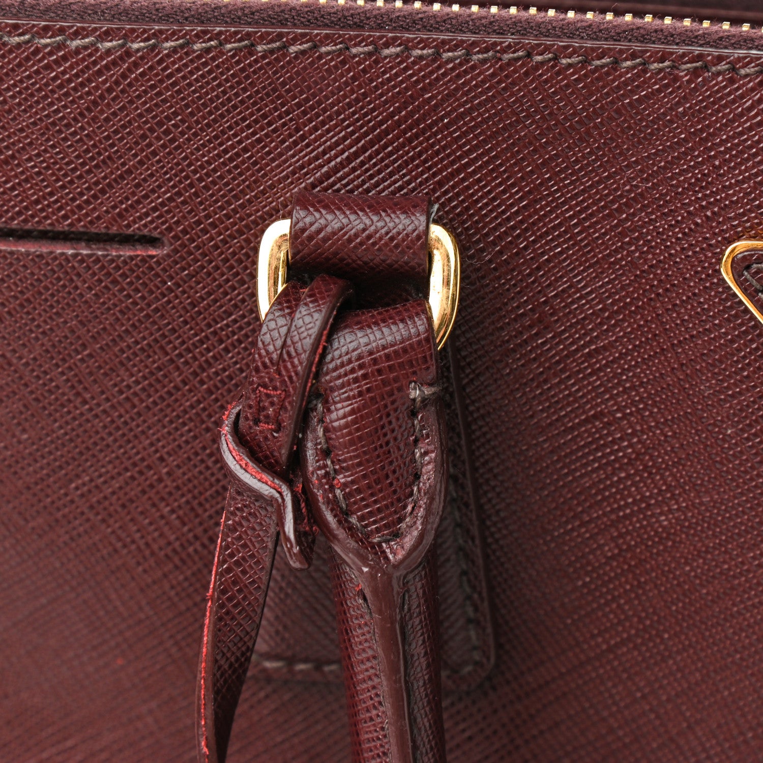 Prada Saffiano Small Galleria Double Zip Tote Granato 5 of 19