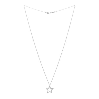 Tiffany Platinum Diamond Star Pendant Necklace 2 of 4