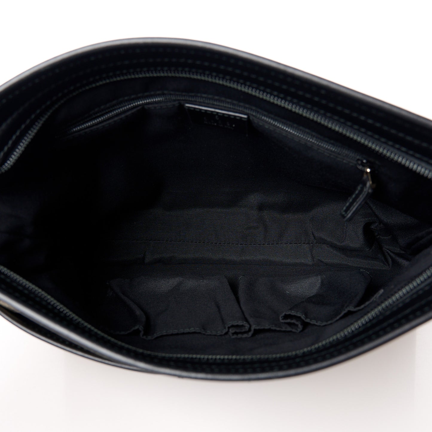 GG Monogram Web Flat Messenger Bag Black