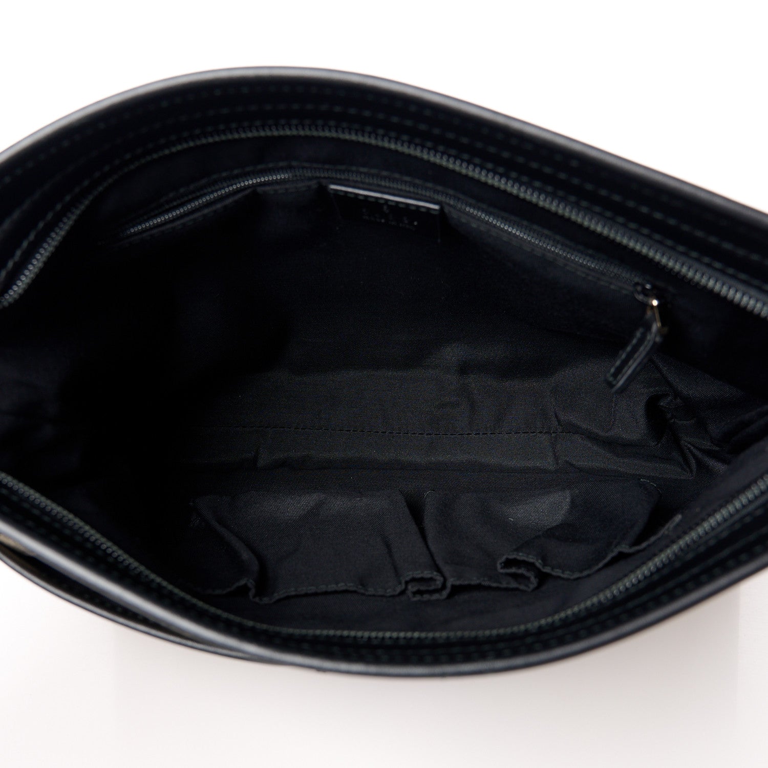Gucci GG Monogram Web Flat Messenger Bag Black 5 of 11