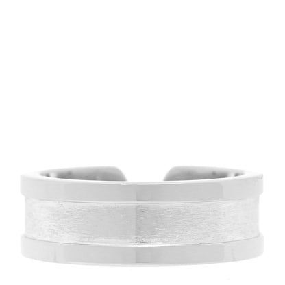 Cartier 18K White Gold 6.5mm Logo De Cartier Ring 50 5.25 3 of 4