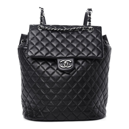 Chanel Lambskin Quilted Large Urban Spirit Backpack Black 2 of 10