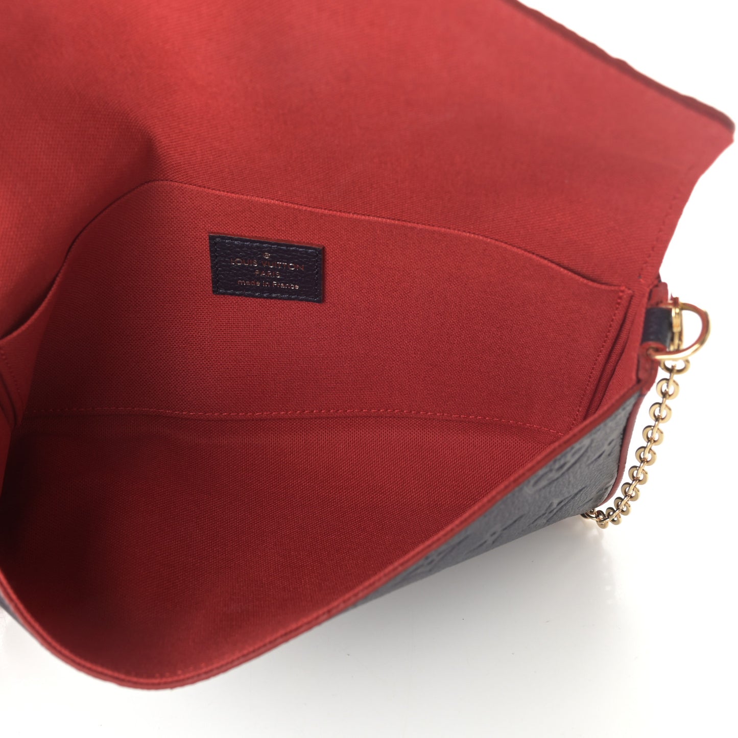 Empreinte Pochette Felicie Chain Wallet Marine Rouge