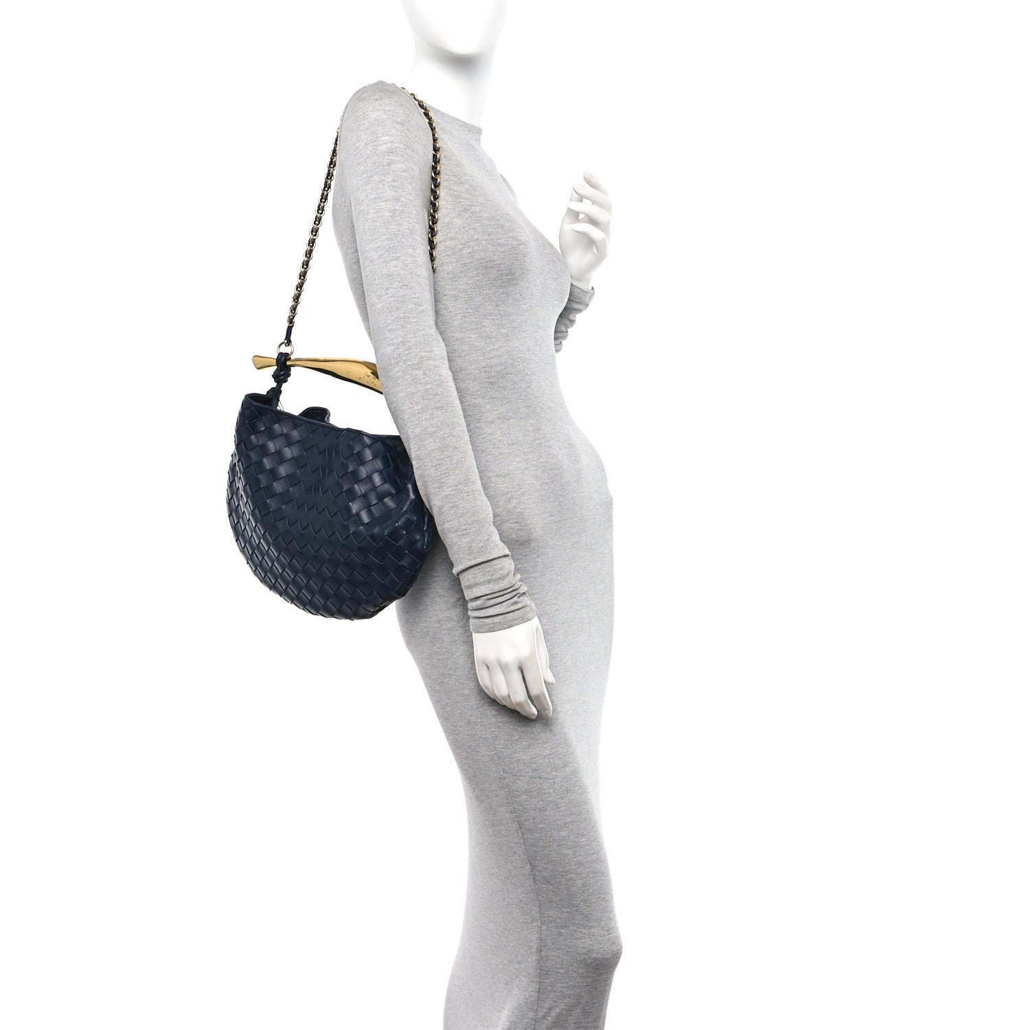 Bottega Veneta Nappa Intrecciato Sardine With Chain Bag Space 2 of 10