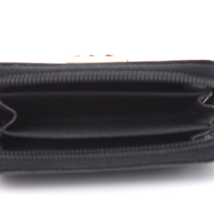 Chanel Lambskin Quilted Zip Around Boy Coin Purse Wallet Black 5 of 10