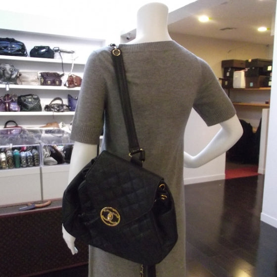 Chanel Caviar Quilted Backpack Black 2 of 13