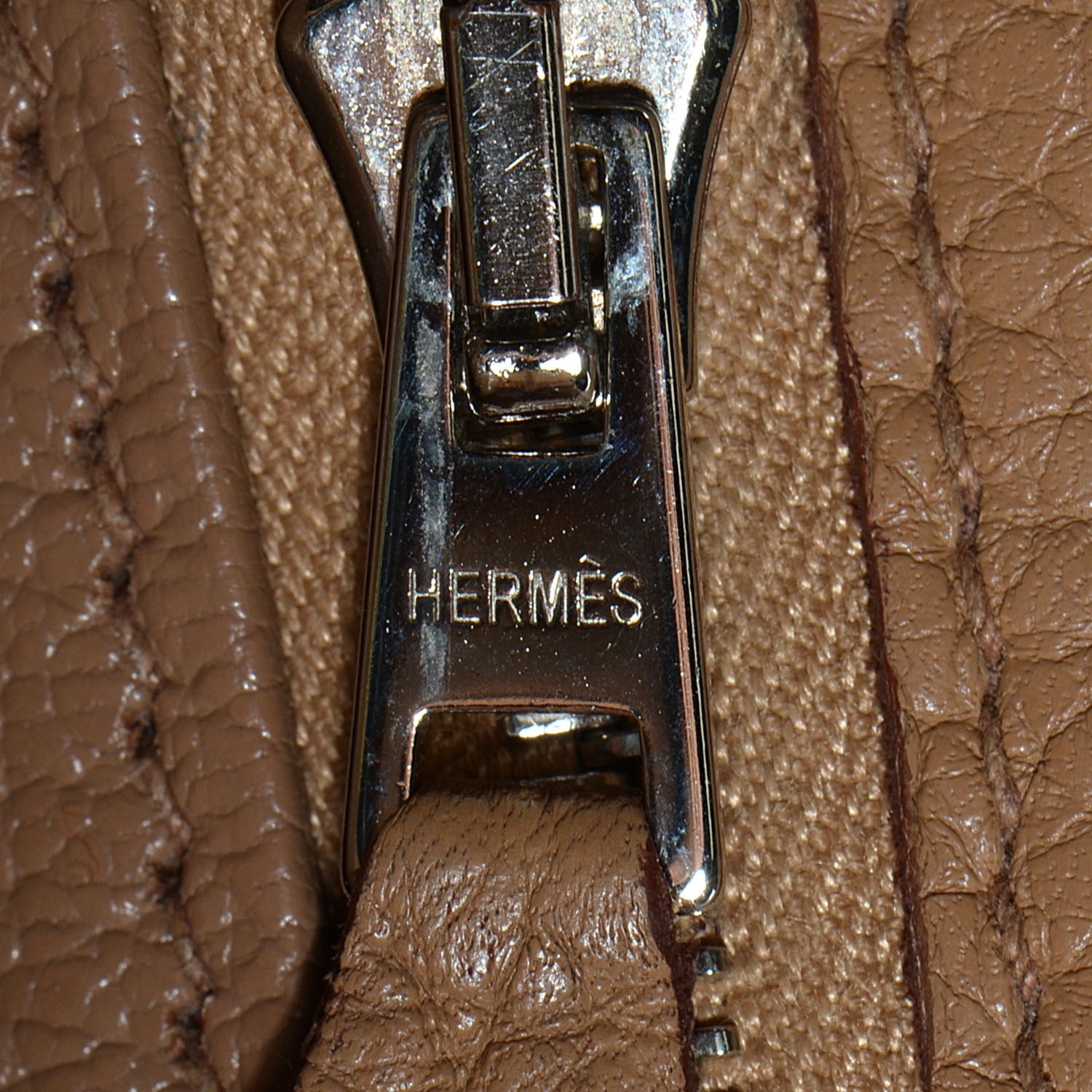 Hermes Taurillon Clemence Kelly Retourne 40 Tabac Camel 6 of 19