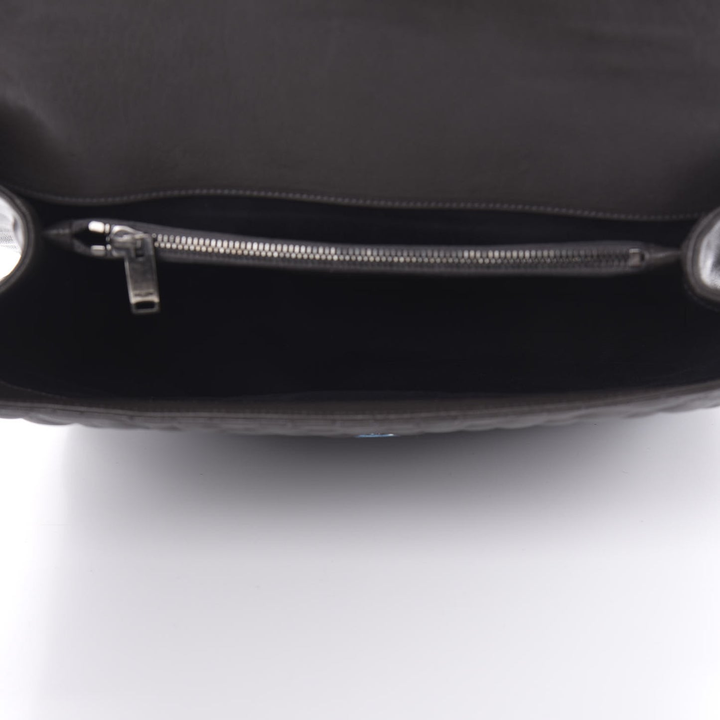 Sheepskin Tri-quilt Monogram Large College Satchel Asphalt