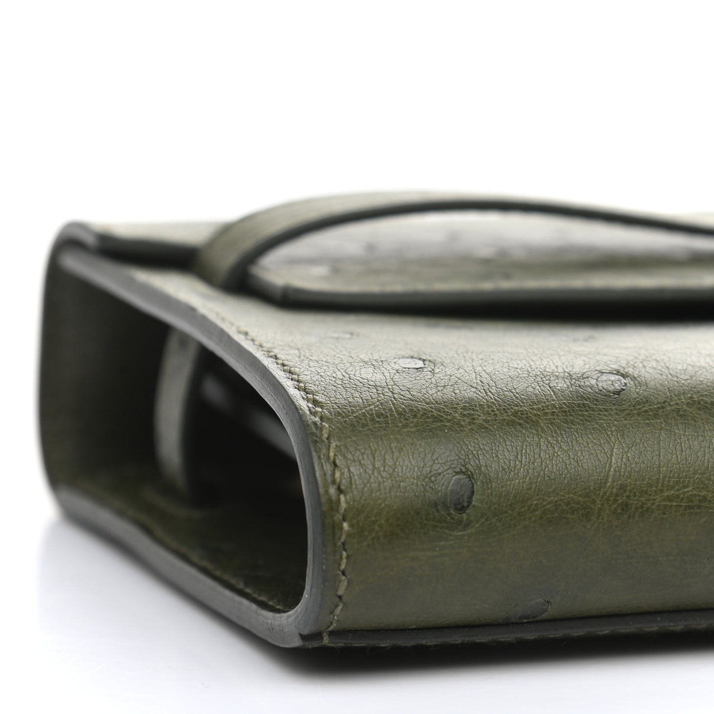 Ostrich Kelly Wallet To Go Vert Veronese