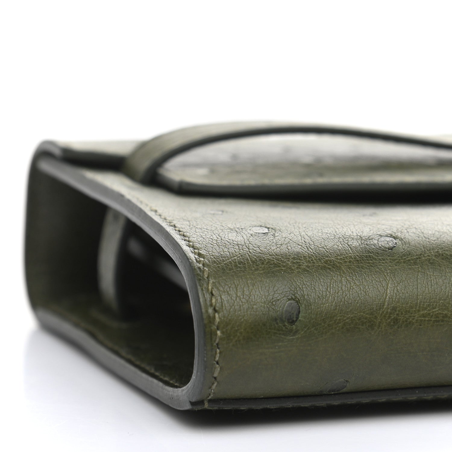 Hermes Ostrich Kelly Wallet To Go Vert Veronese 8 of 10