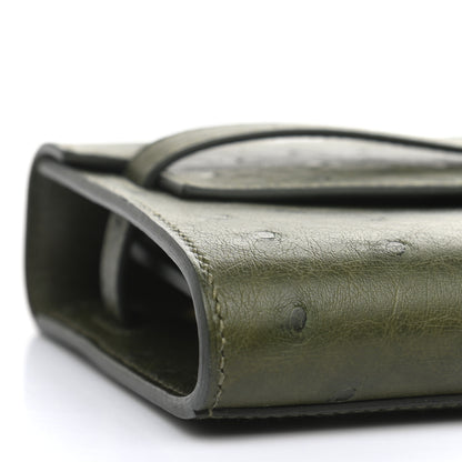 Hermes Ostrich Kelly Wallet To Go Vert Veronese 8 of 10