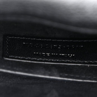 Saint Laurent Grained Calfskin Medium Monogram Sunset Satchel Black 6 of 9