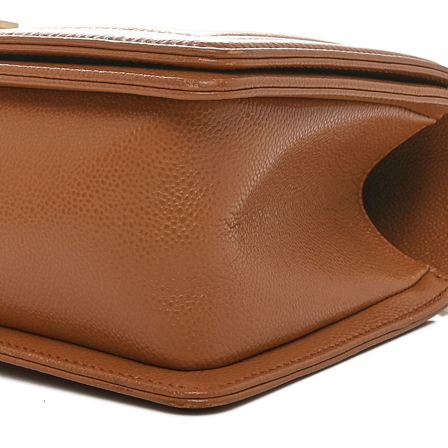 Caviar Quilted Medium Boy Flap Brown