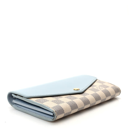 Louis Vuitton Damier Azur Sarah Wallet NM Bleu Olympe 4 of 6