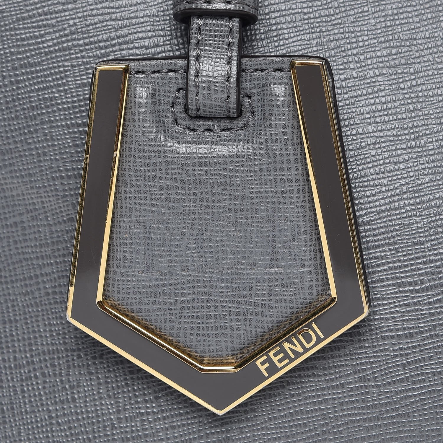 Fendi Vitello Elite Petite 2Jours Tote Grigio Grigio Chiaro 8 of 8