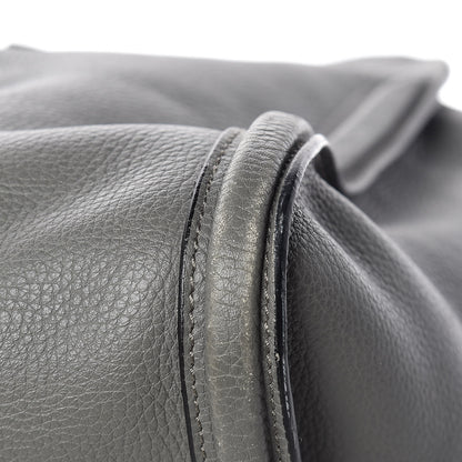 Alexander McQueen Pebbled Calfskin Large Skull Padlock Zip Around Tote Dark Grey 11 of 27