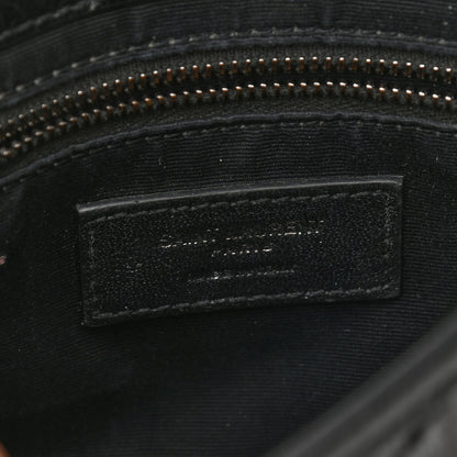 Saint Laurent Crinkled Calfskin Matelasse Monogram Niki Chain Wallet Black 6 of 9