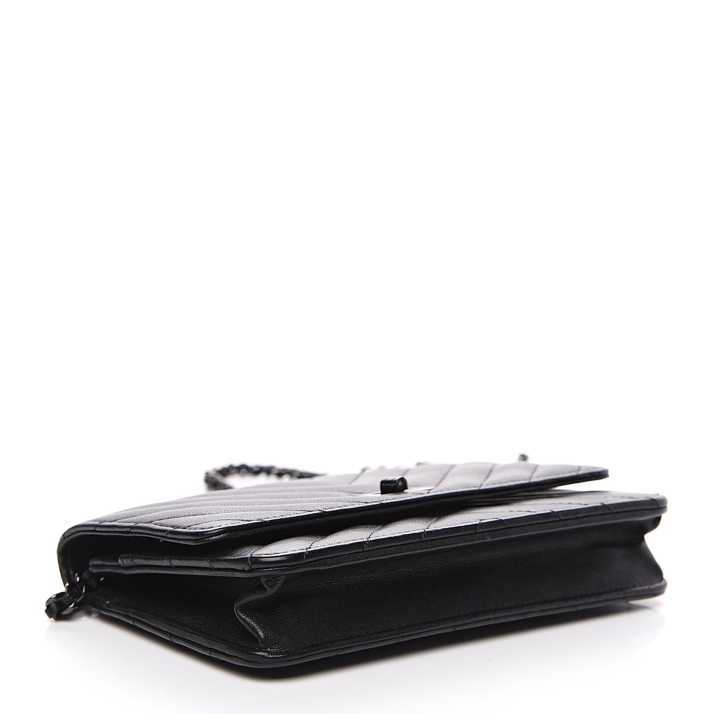 Sheepskin Chevron Reissue Wallet On Chain WOC So Black