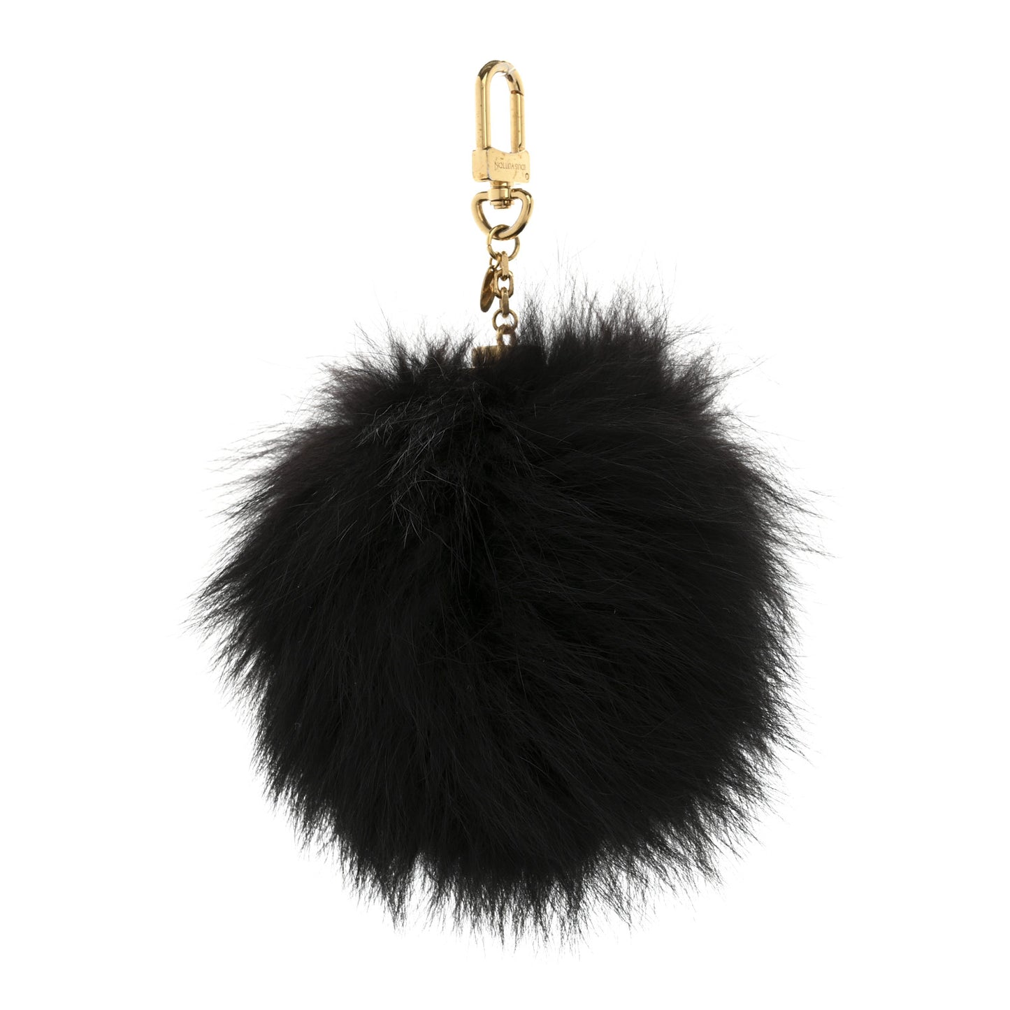 Mink Fur Fluffy Bag Charm Black