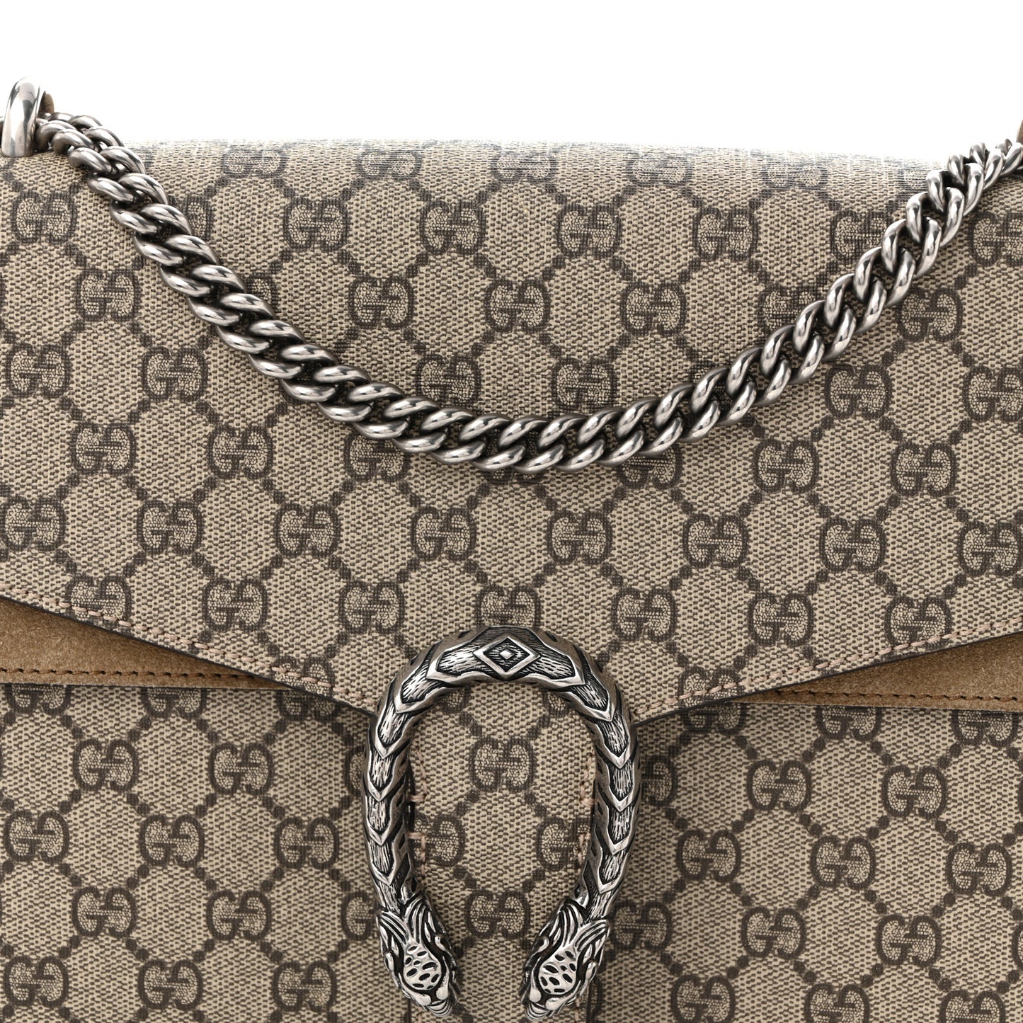 GG Supreme Monogram Medium Dionysus Shoulder Bag Taupe