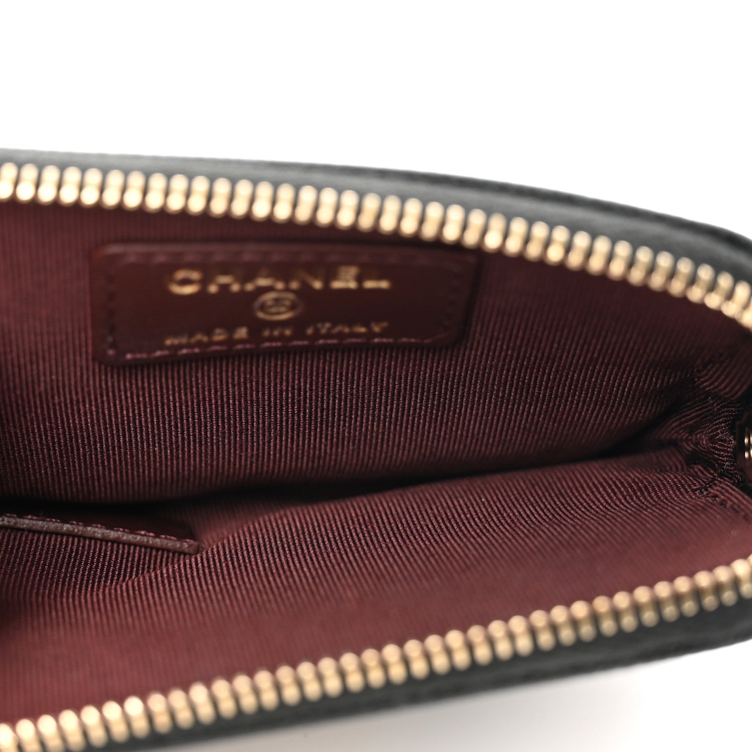 Chanel Caviar Quilted Zip Card Holder Wallet Black 5 of 8