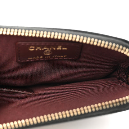 Chanel Caviar Quilted Zip Card Holder Wallet Black 5 of 8