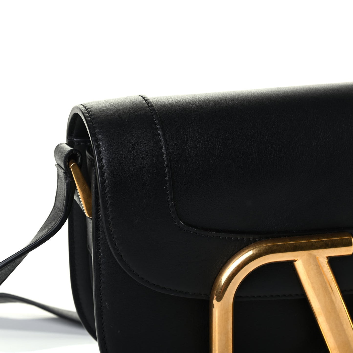 Smooth Calfskin Supervee Shoulder Bag Black
