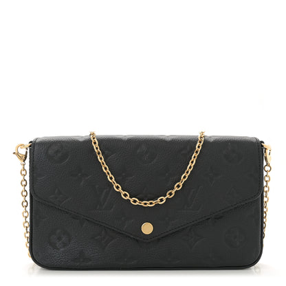 Louis Vuitton Empreinte Pochette Felicie Chain Wallet Black 1 of 12