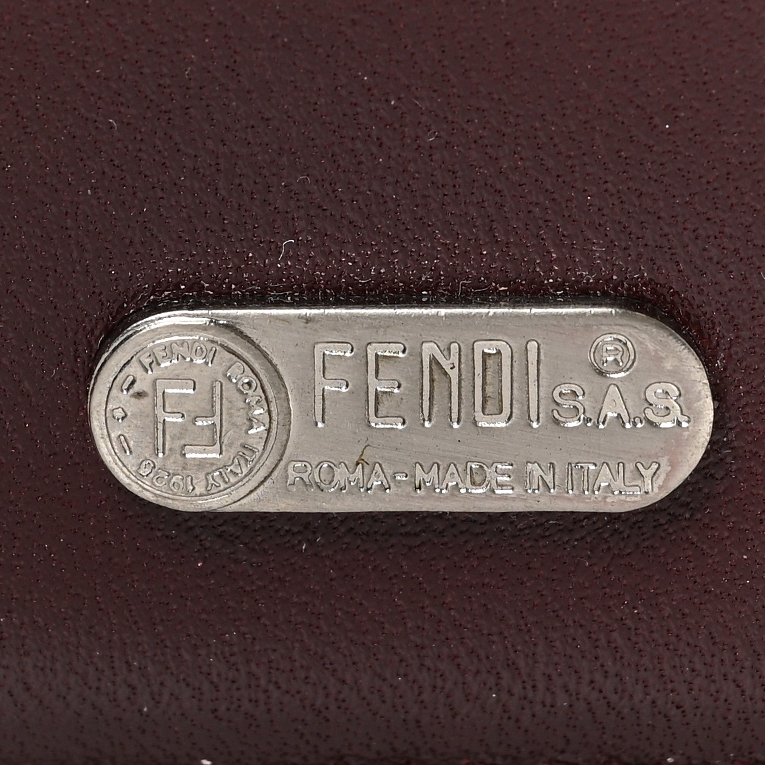 Fendi Calfskin Woven Passport Cover Red 6 of 6