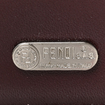 Fendi Calfskin Woven Passport Cover Red 6 of 6