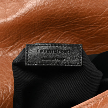 Saint Laurent Crinkled Calfskin Matelasse Monogram Medium Niki Chain Satchel Caramel 7 of 13