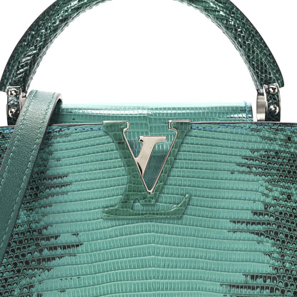 Louis Vuitton Lizard Capucines Mini Curacou Emeraude 7 of 10