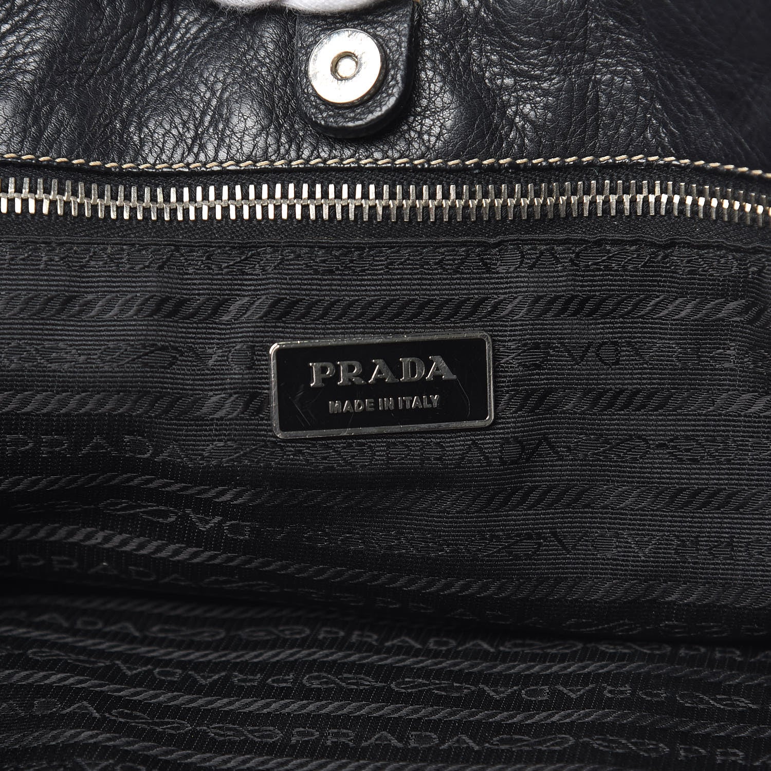 Prada Vitello Daino Light Tote Black 6 of 13