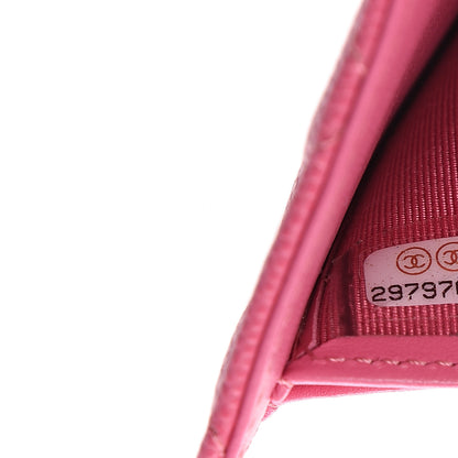 Chanel Caviar Quilted Compact Flap Wallet Pink 7 of 7