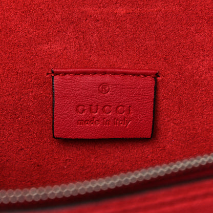 Gucci GG Supreme Monogram Suede Cudu Medium Dionysus Shoulder Bag Beige Ebony Vulcanic Red 6 of 14