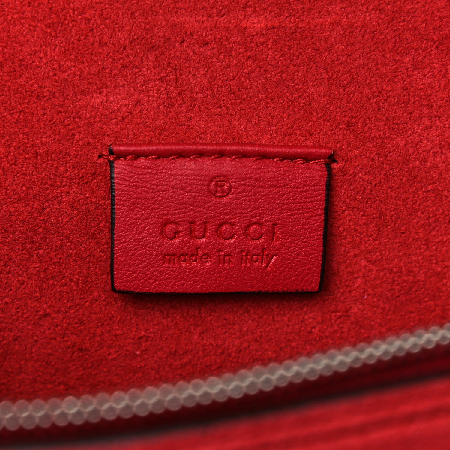 Gucci GG Supreme Monogram Suede Cudu Medium Dionysus Shoulder Bag Beige Ebony Vulcanic Red 6 of 14