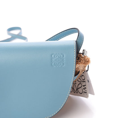 Loewe Calfskin Raffia Mini Gate Crossbody Bag Light Blue Natural 6 of 10