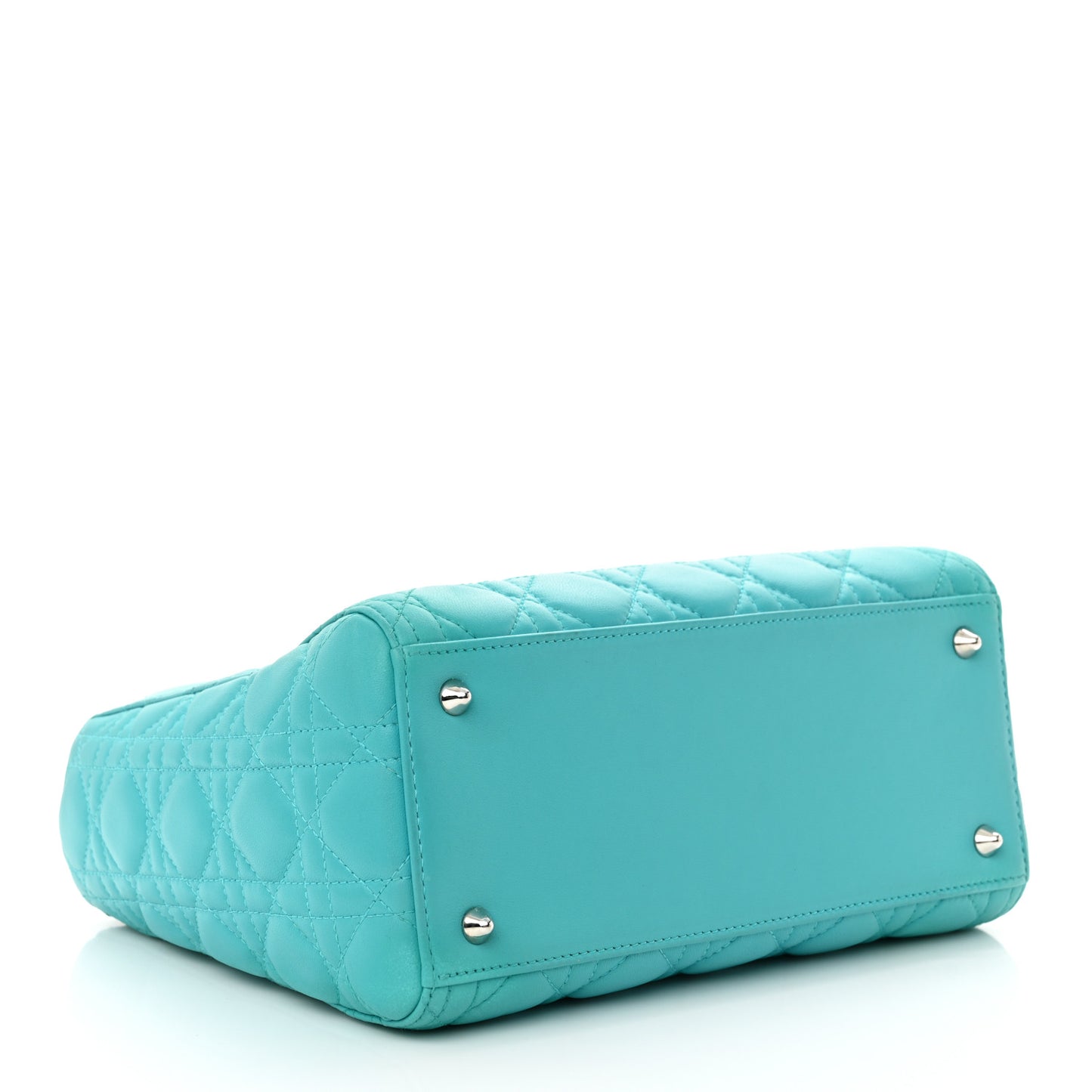 Lambskin Cannage Medium Lady Dior Turquoise