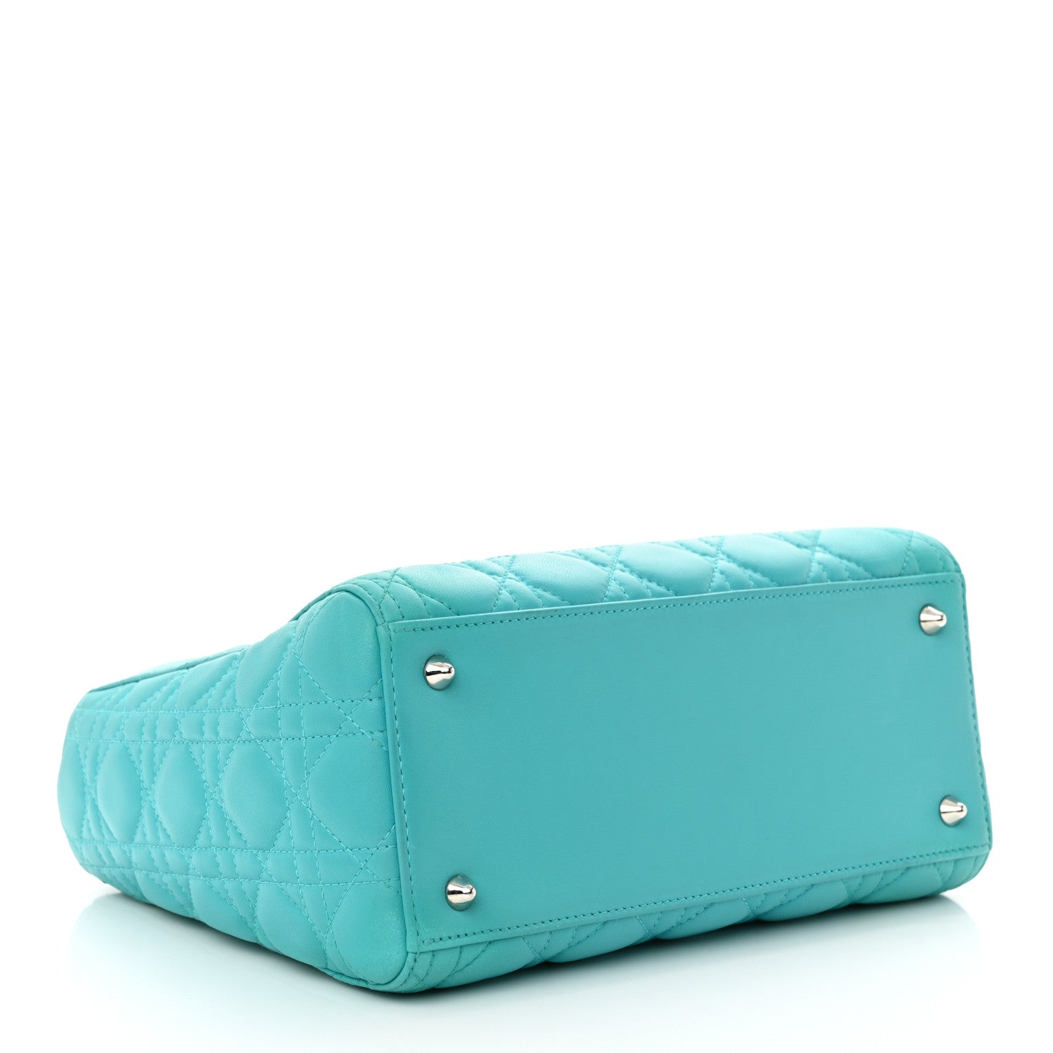 Christian Dior Lambskin Cannage Medium Lady Dior Turquoise 4 of 10