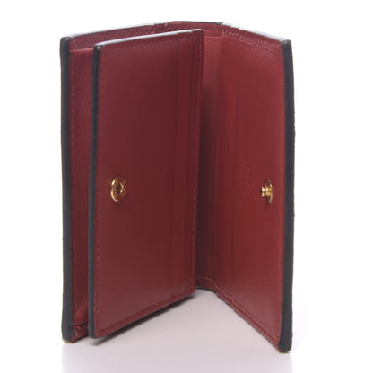 Gucci GG Supreme Monogram Bosco Patch Card Case Wallet Beige Malva Hibiscus Red 5 of 7
