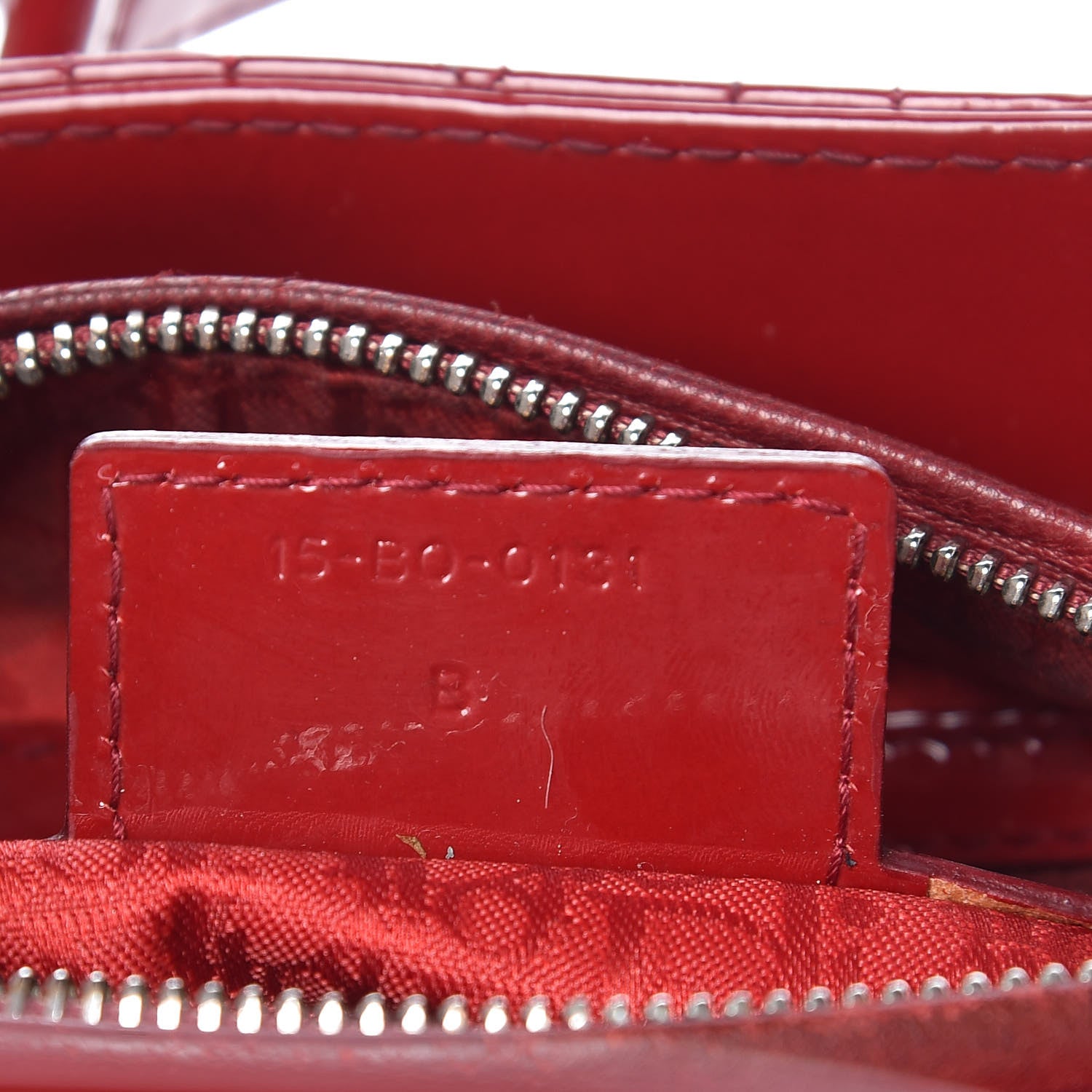 Christian Dior Patent Cannage Medium Lady Dior Red 7 of 16