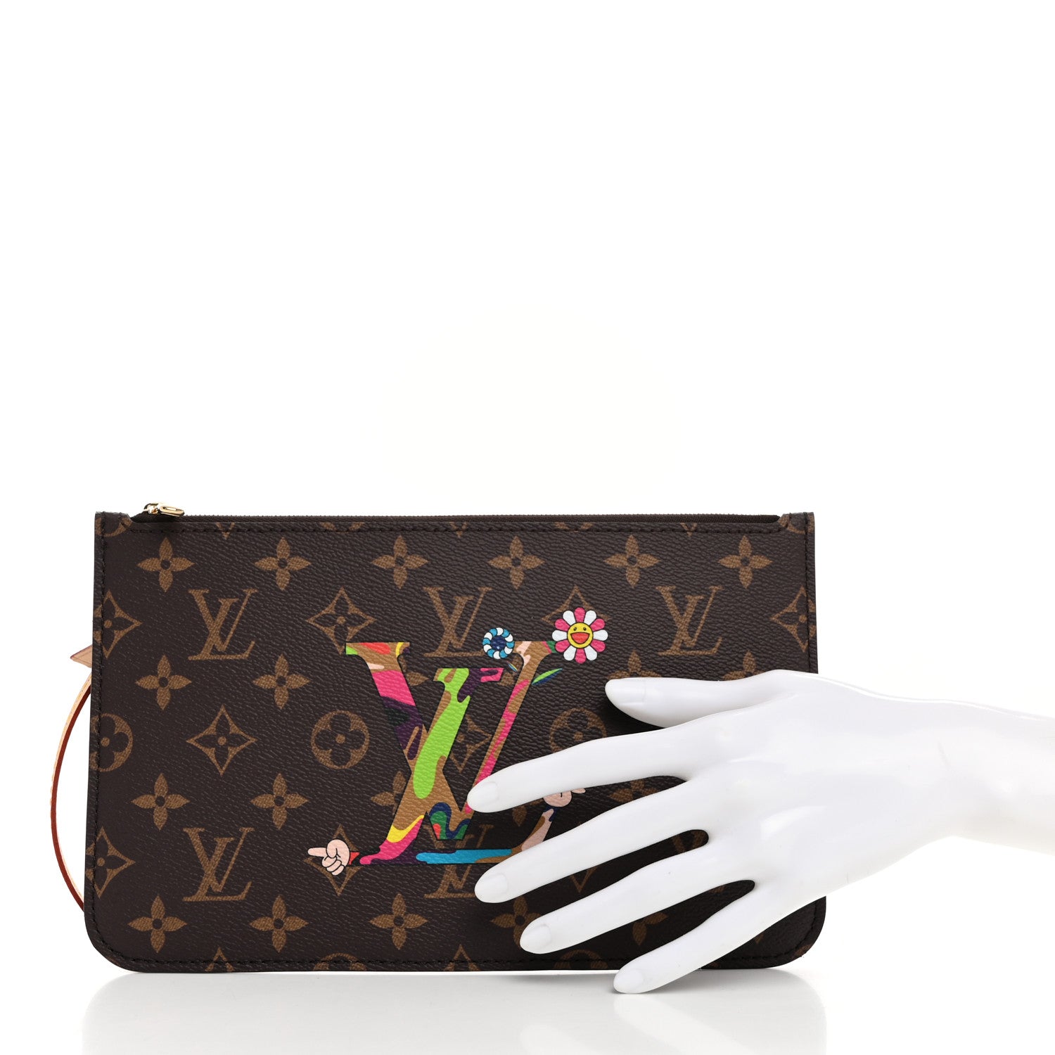 Louis Vuitton LV X TM Monogram Flowers Neverfull Pochette 2 of 6