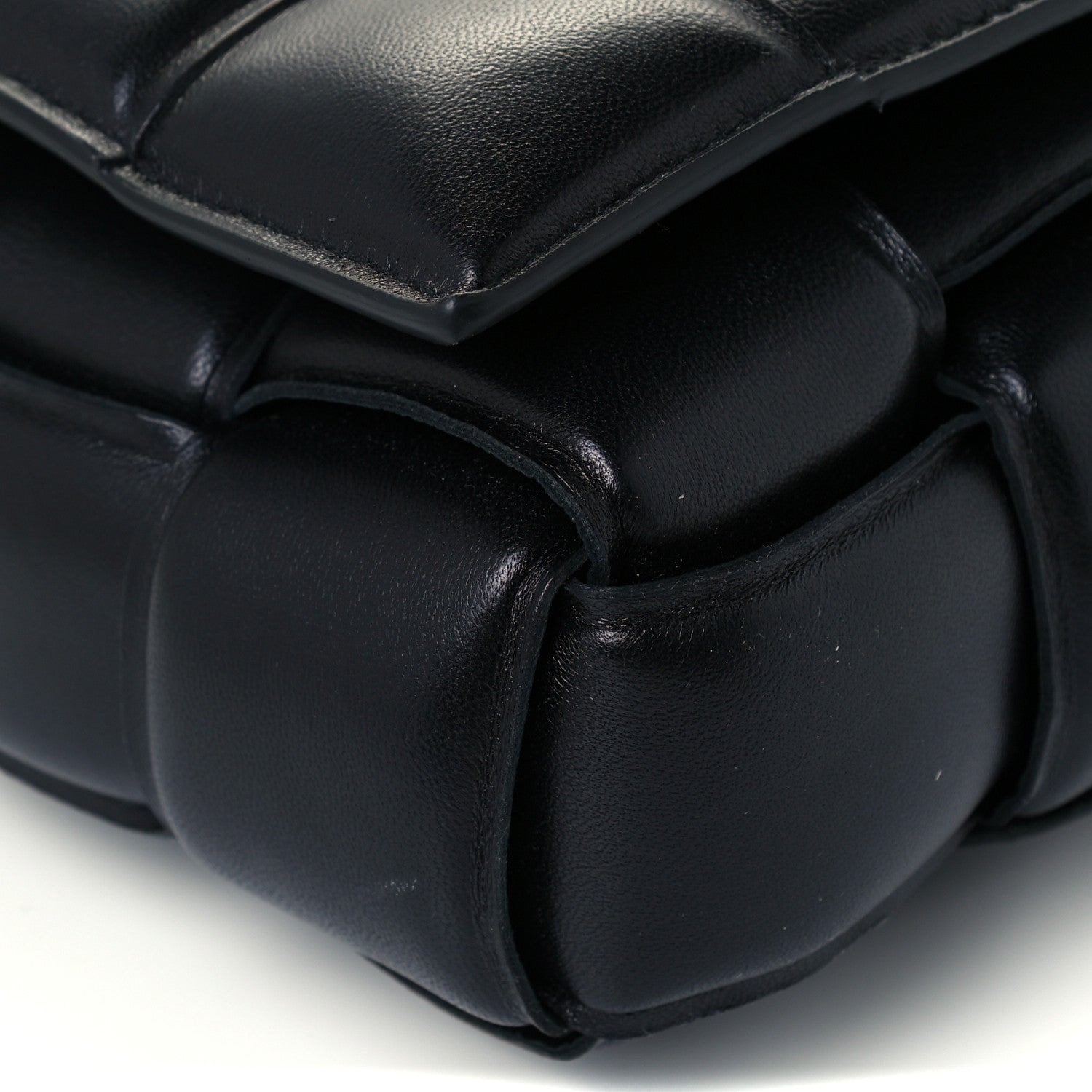 Bottega Veneta Lambskin Maxi Intreccio Padded Chain Cassette Crossbody Bag Black 11 of 12